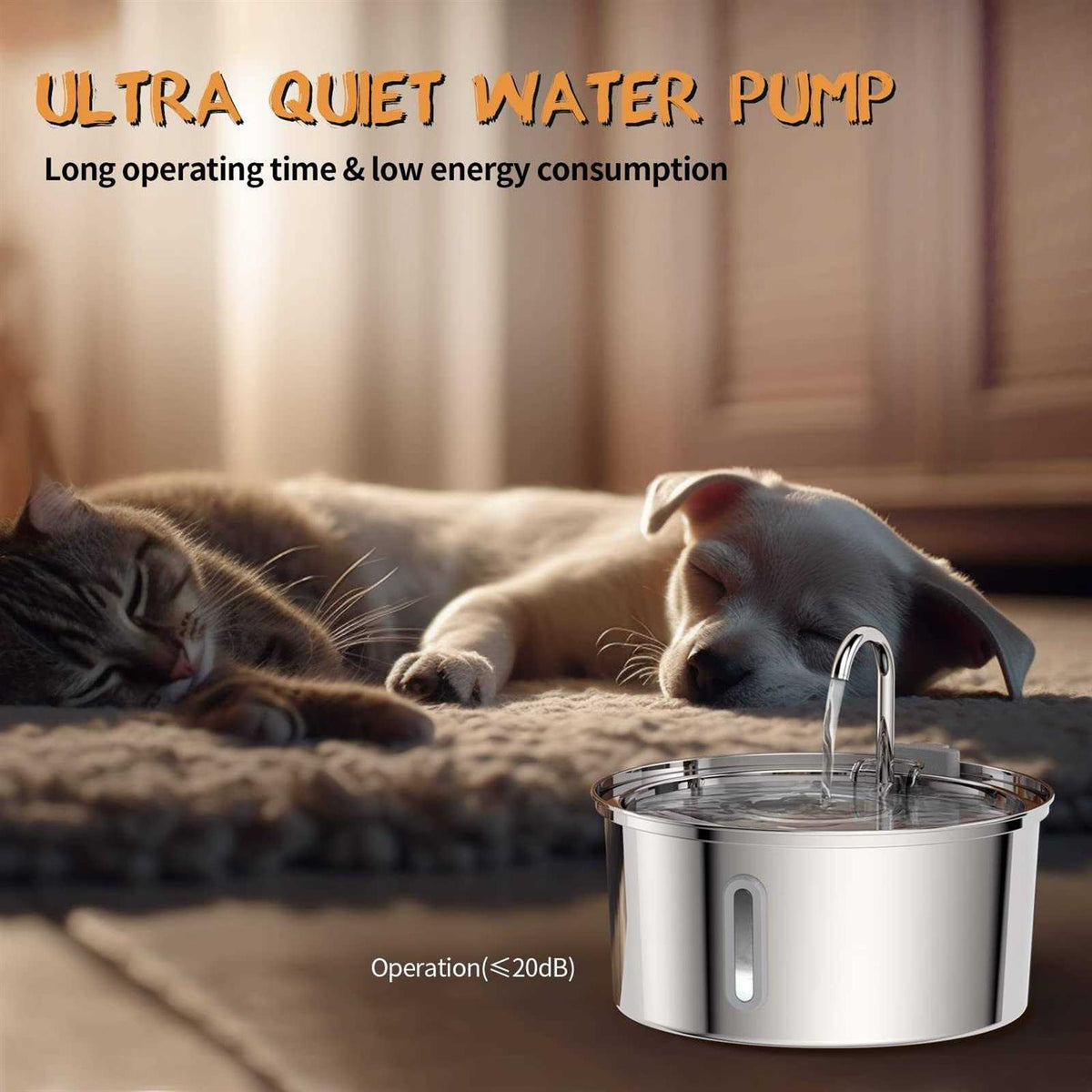 3.2L Stainless Steel Cat Water Fountain F72439