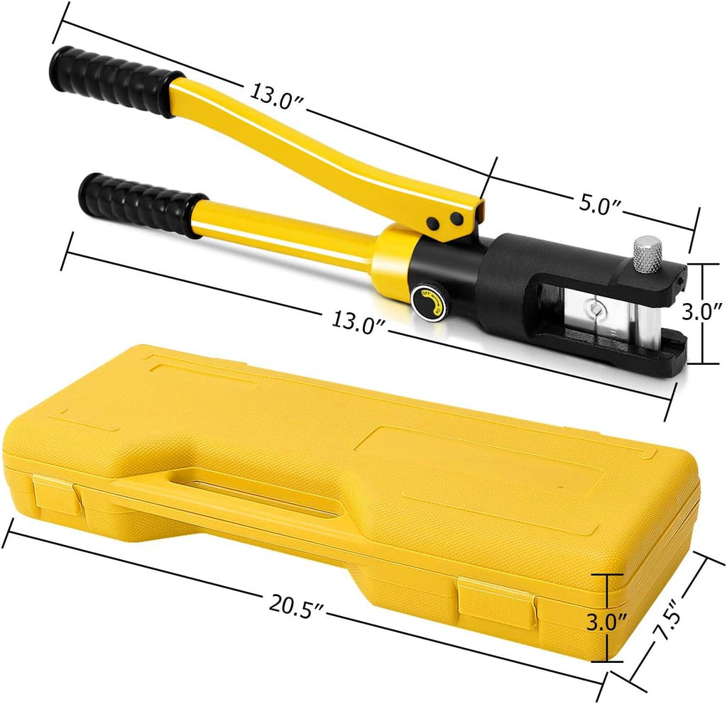 16 Ton Hydraulic Wire Crimper with 11 Dies D40627