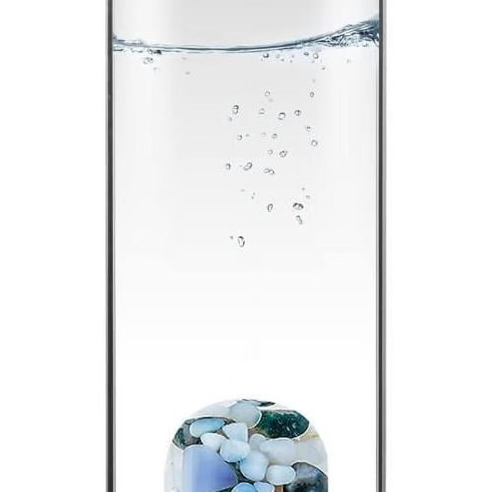 Crystal Water Bottle With Chalcedony, Moss Agate & Milk Opal K5860