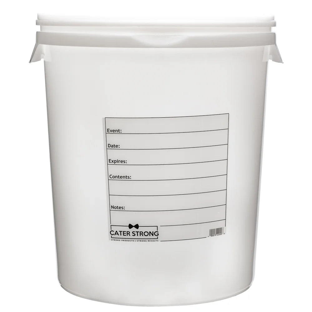 6 gal. Round White Plastic Beverage Dispenser V724735