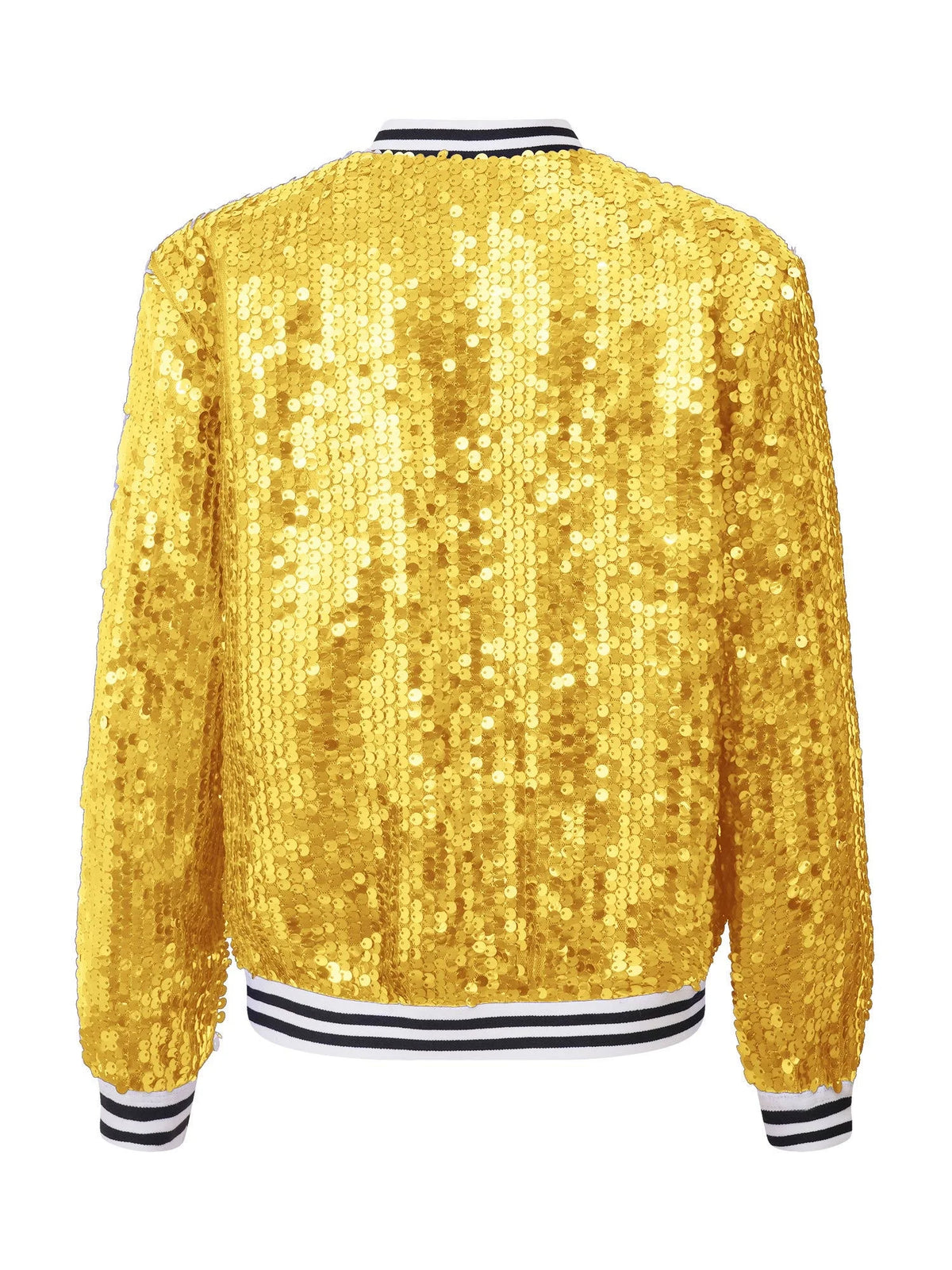 Gold 14 Girls Sparkle Bomber Flight Jacket W531