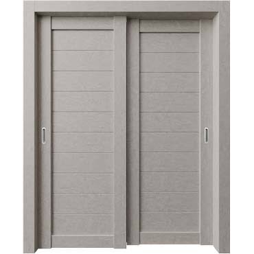 Beige Concrete Bypass Interior Door M265