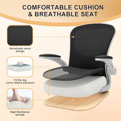 High Back Mesh Ergonomic Office Chair with Flip-up Armrests Y416