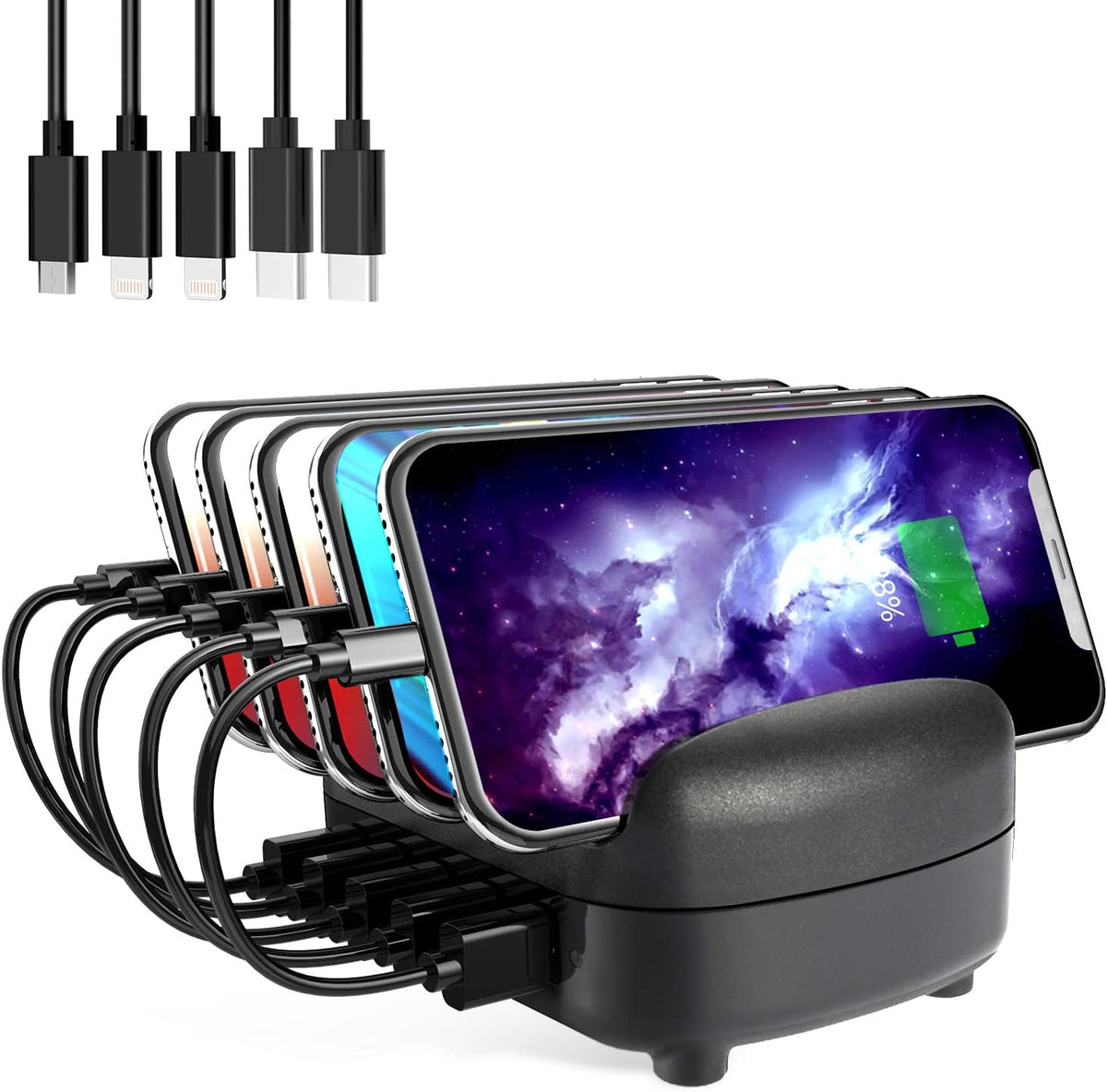 120W Charging Station with 10 USB Smart Ports, Pack of 2 U787393