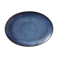 Oval Dish 45x34cm Black Dark Blue E3624