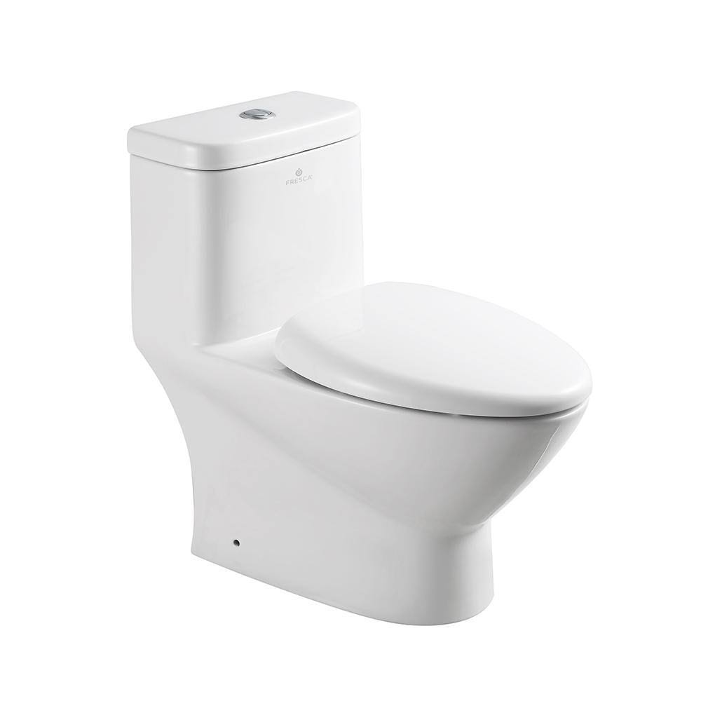 One-Piece Dual Flush Toilet with Soft Close Seat Y142