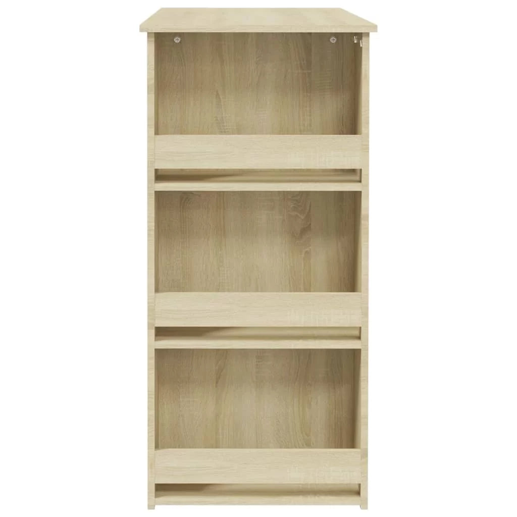 Bar Table with Storage Rack Engineered Wood C683353