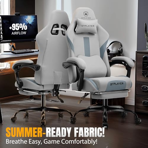 Coal-Black Gaming Chair with Foot Rest K481