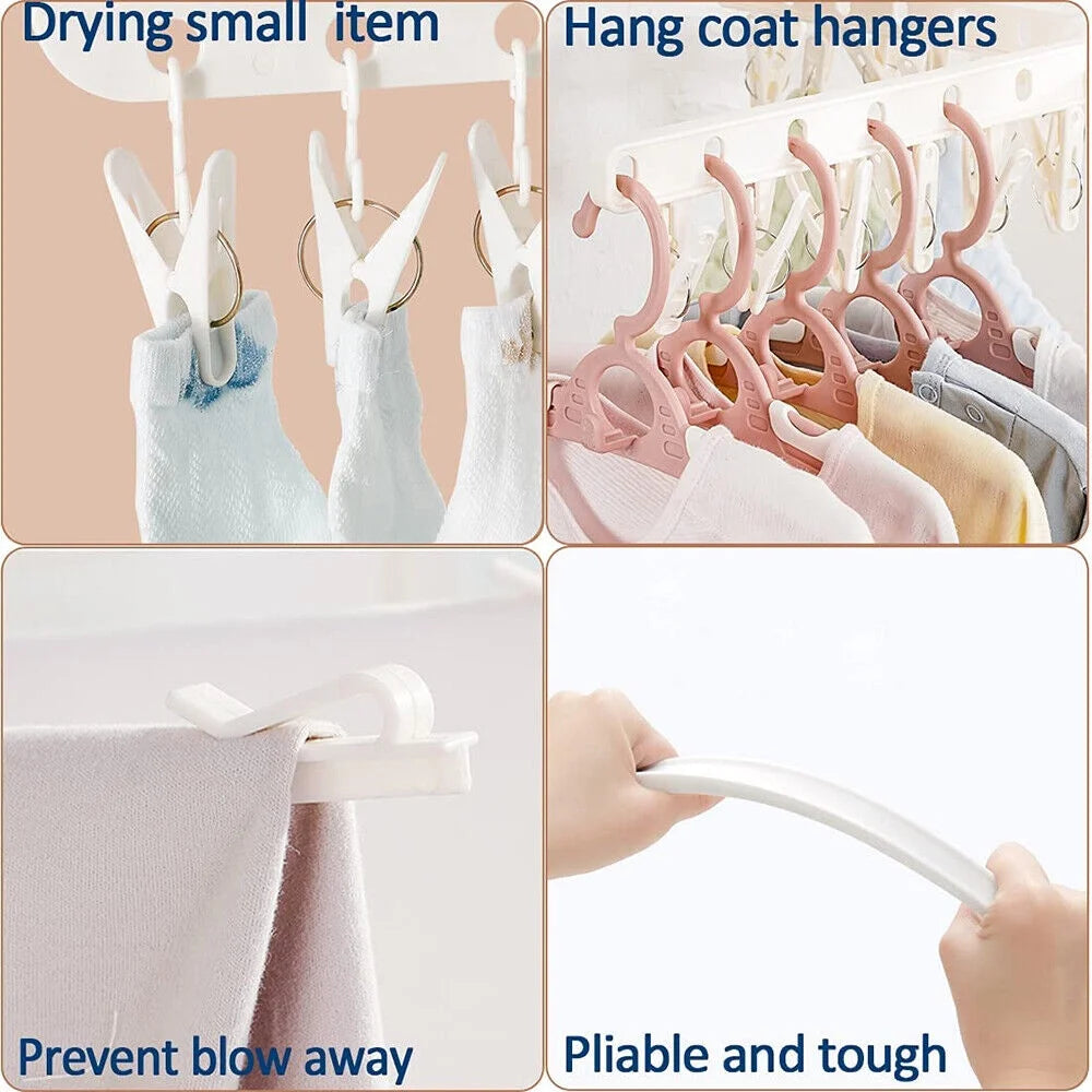 White Stainless Steel 3-Tier Foldable Clothes Drying Rack D520509