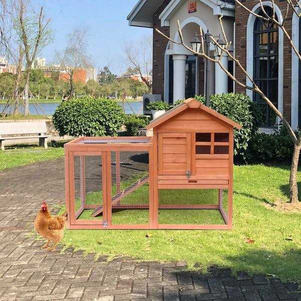 Wooden Chicken Coop with Run H81570