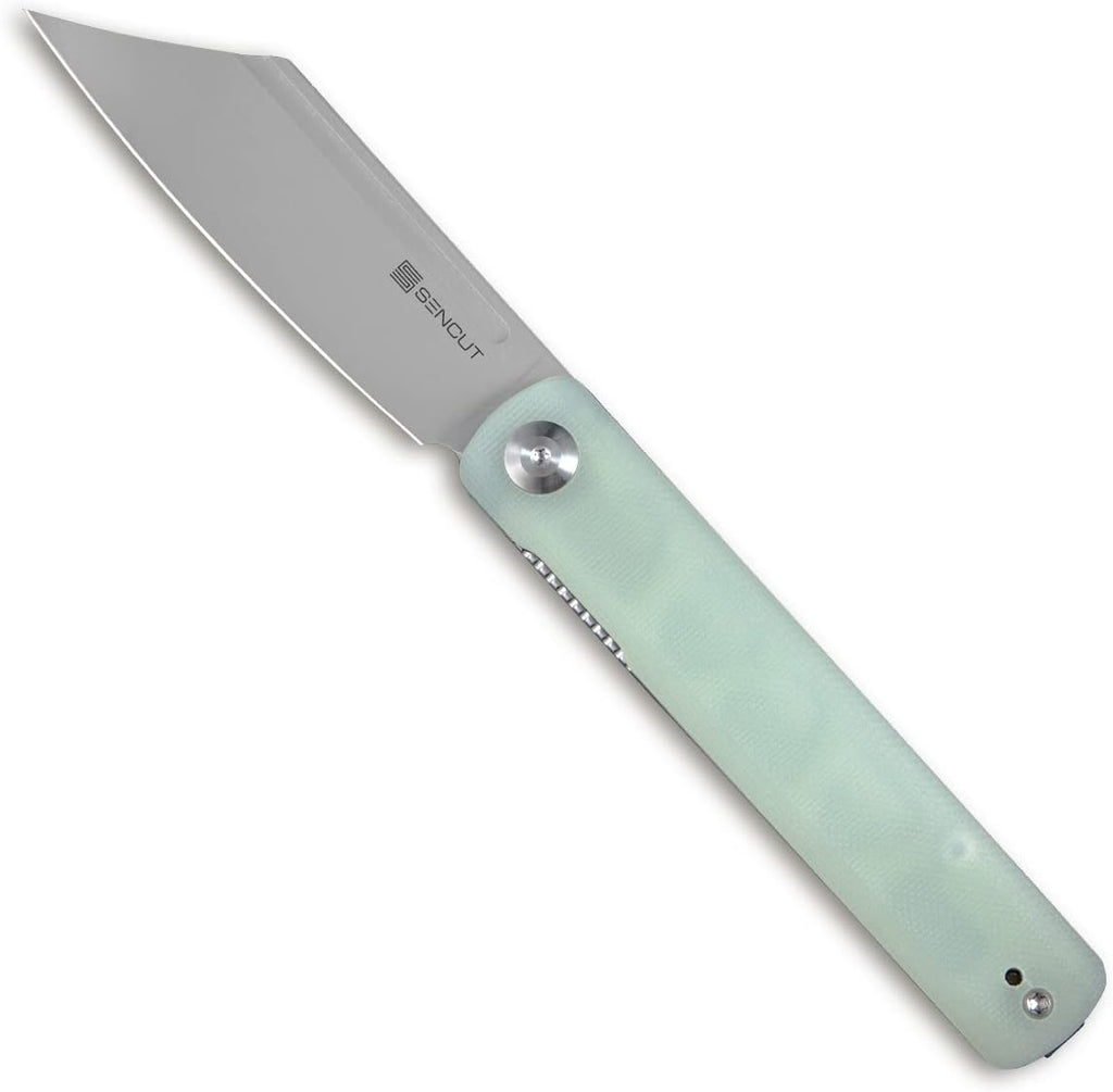 Folding Pocket Knife with Green Micarta Handle Q34330