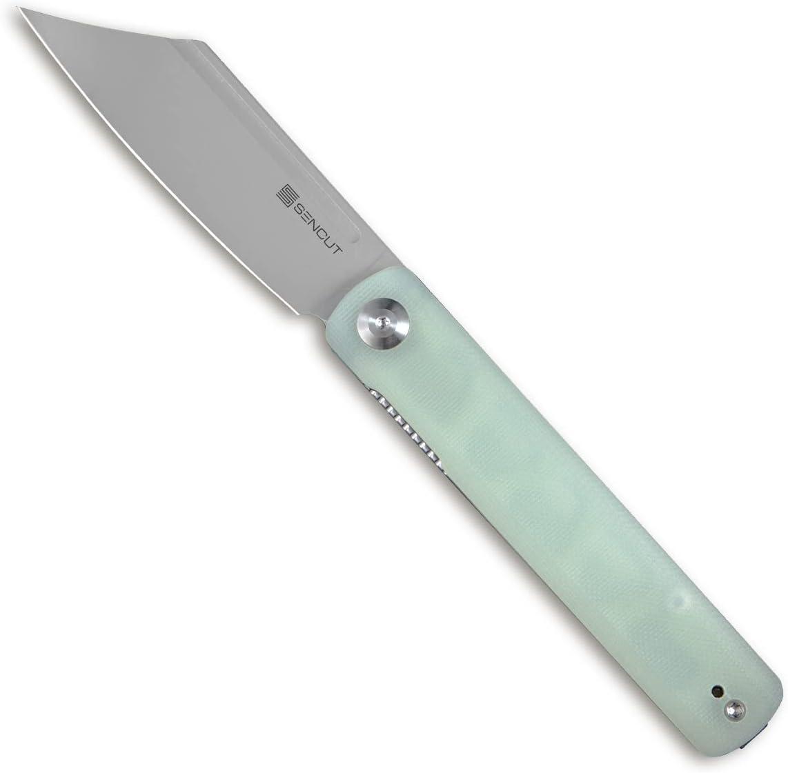 Folding Pocket Knife with Green Micarta Handle Q34330
