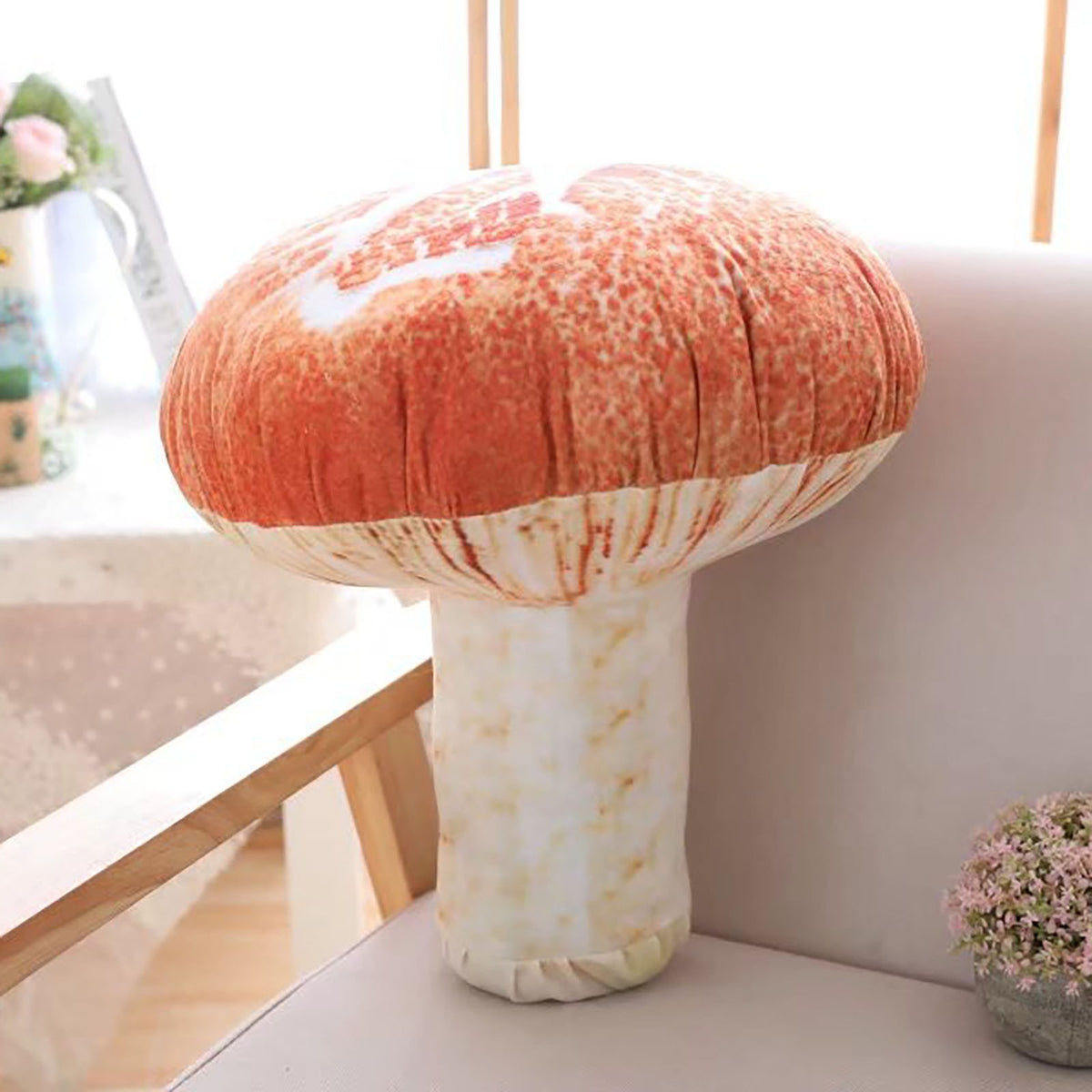 3D Mushroom Head Pillow Plush Toy O294142