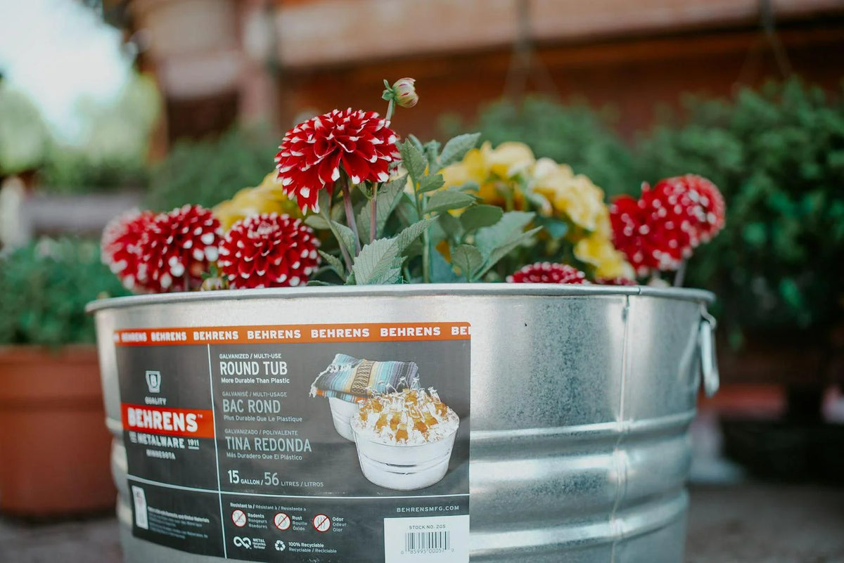 17 gal. Galvanized Steel Round Tub N154492