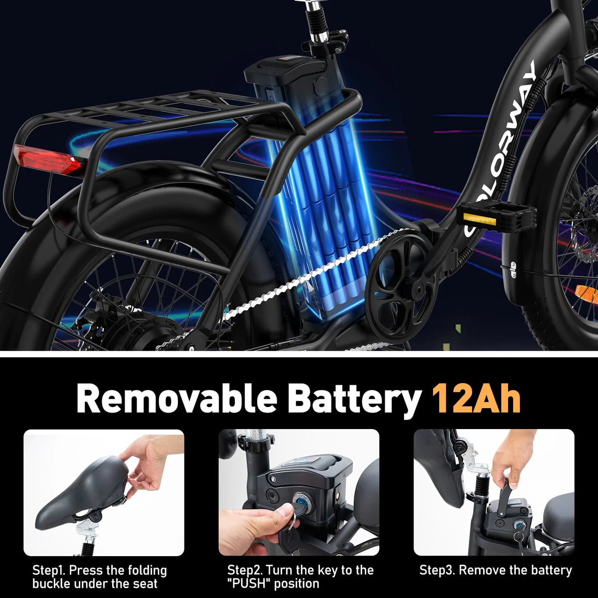 20x3.0 Fat Tire Electric Bicycles 12Ah 36V 500W E Bike C241