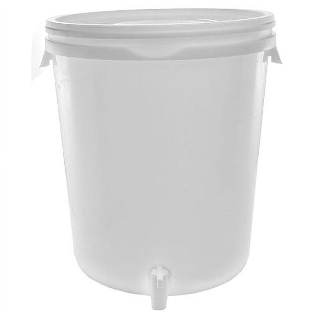 6 gal. Round White Plastic Beverage Dispenser V724735