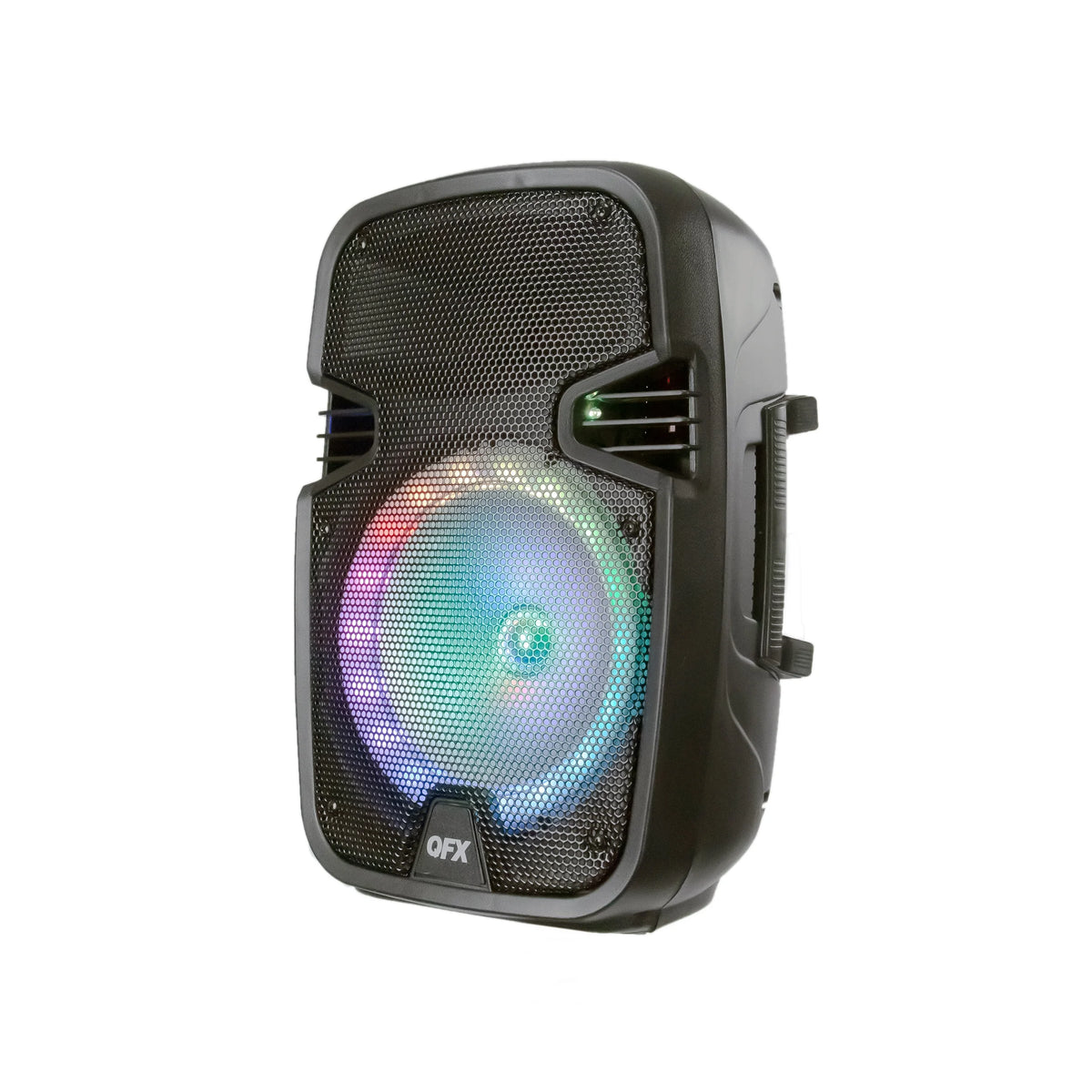 8” Bluetooth Rechargeable Speaker with LED Party Lights and Wired Microphone U190598