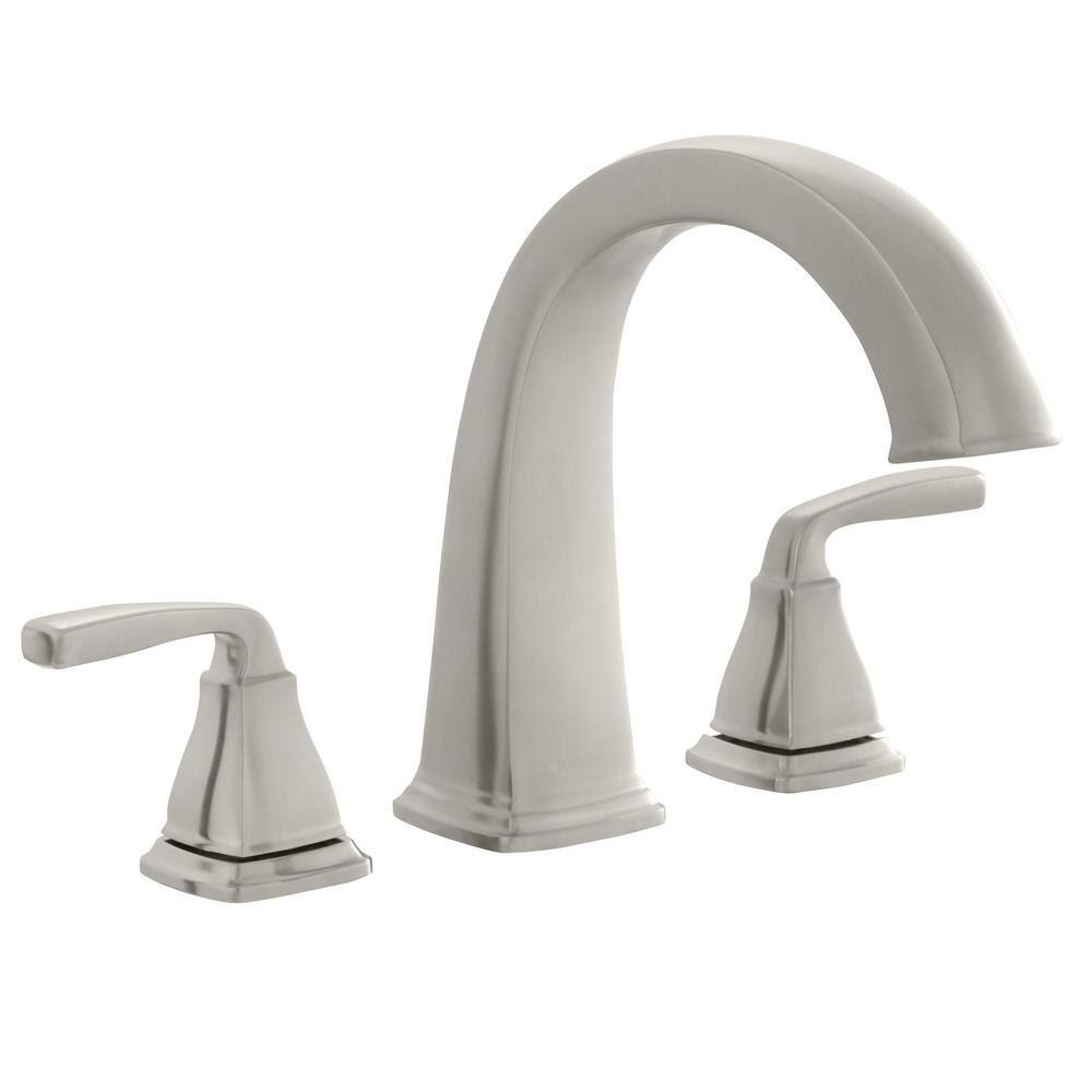 Brushed Nickel 2-Handle Deck-Mount Roman Tub Faucet Z724765
