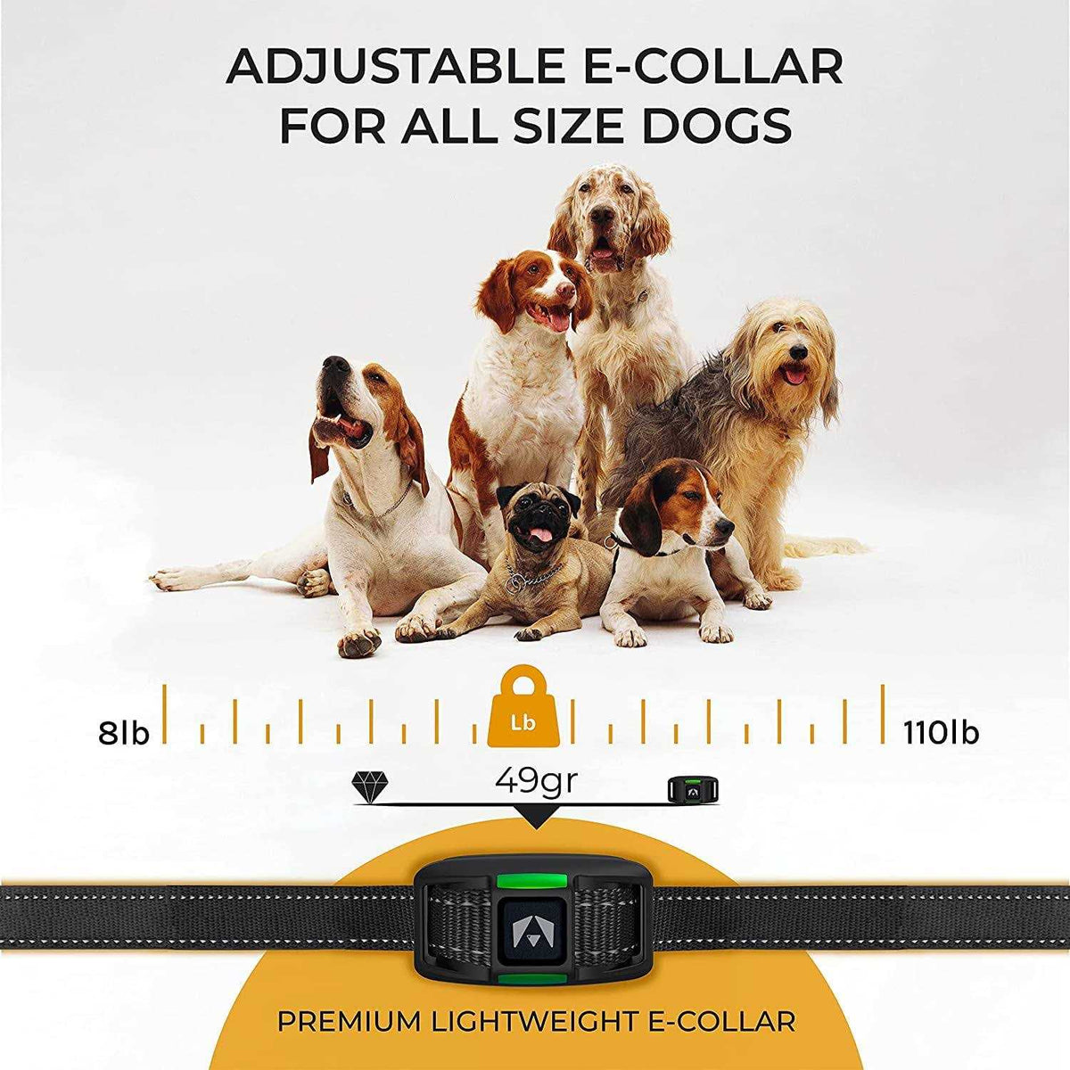 Dog Shock Collar For Large Dogs 123 Levels Dog Training Collar 1100Yards Range K4911