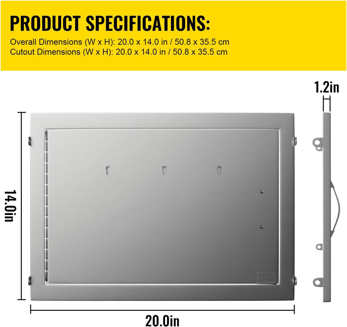 Stainless Steel BBQ Access Door 20W x 14H Inch G412009