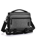 Compact Waterproof Camera Shoulder Bag with Tripod Holder, Black A394