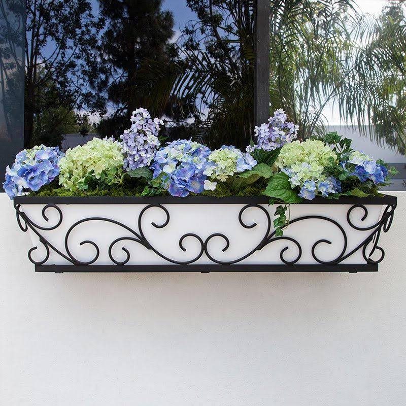 60in Window Box with White Galvanized Liner E423