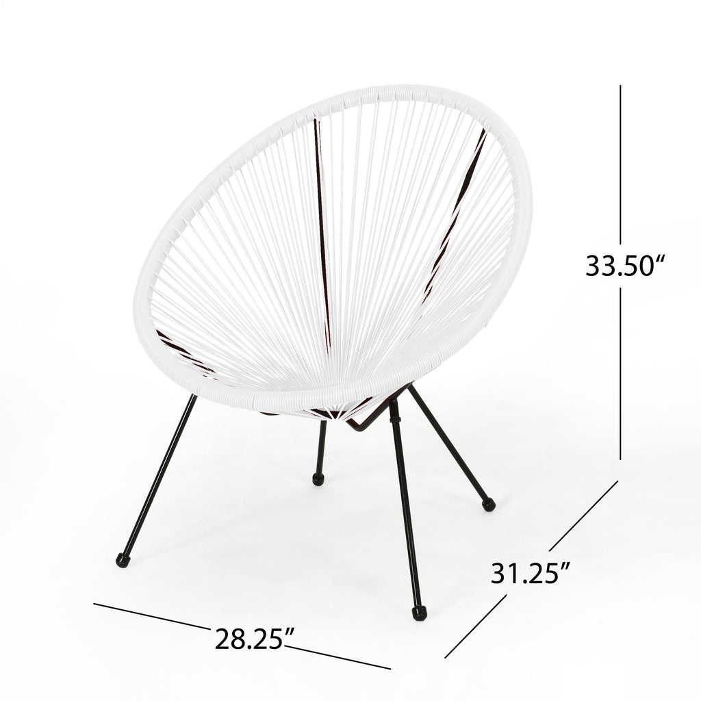 White String Weave Chair Set of 4 Y7038