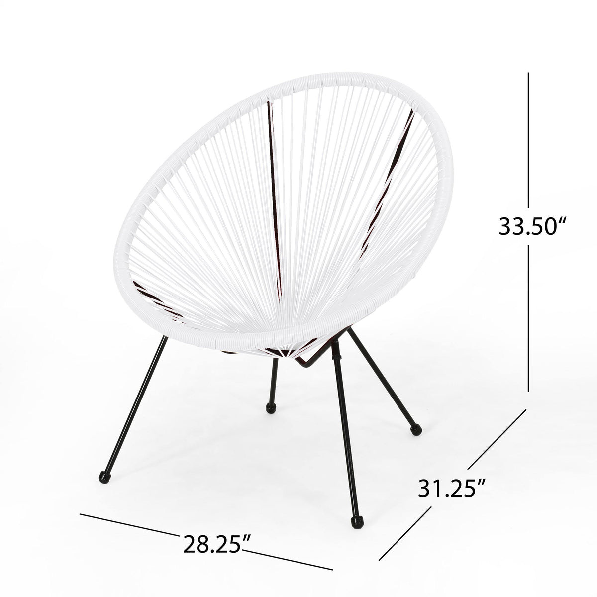 White String Weave Chair Set of 4 Y7038