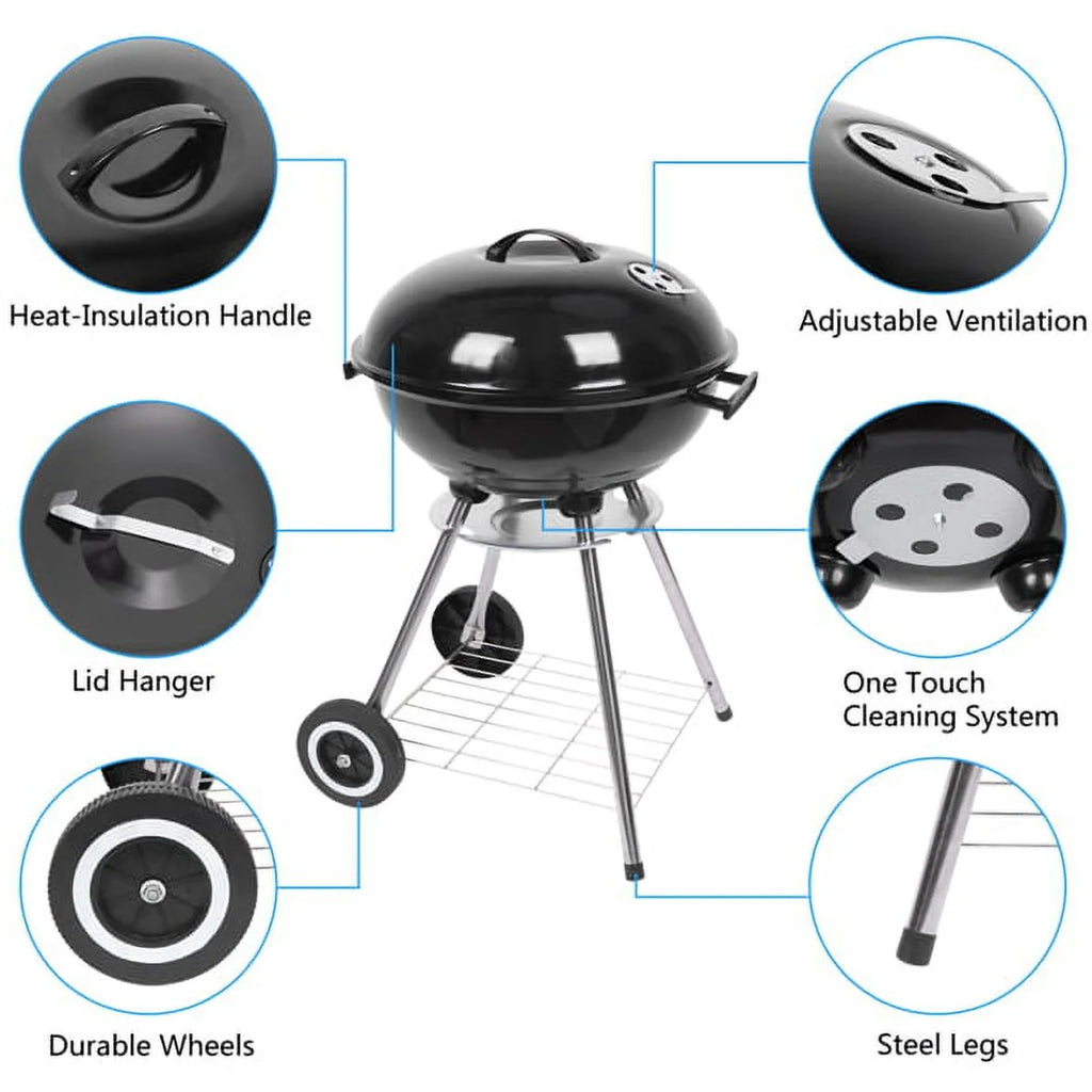 Charcoal Grill 18” Round Barbecue Grill I19870