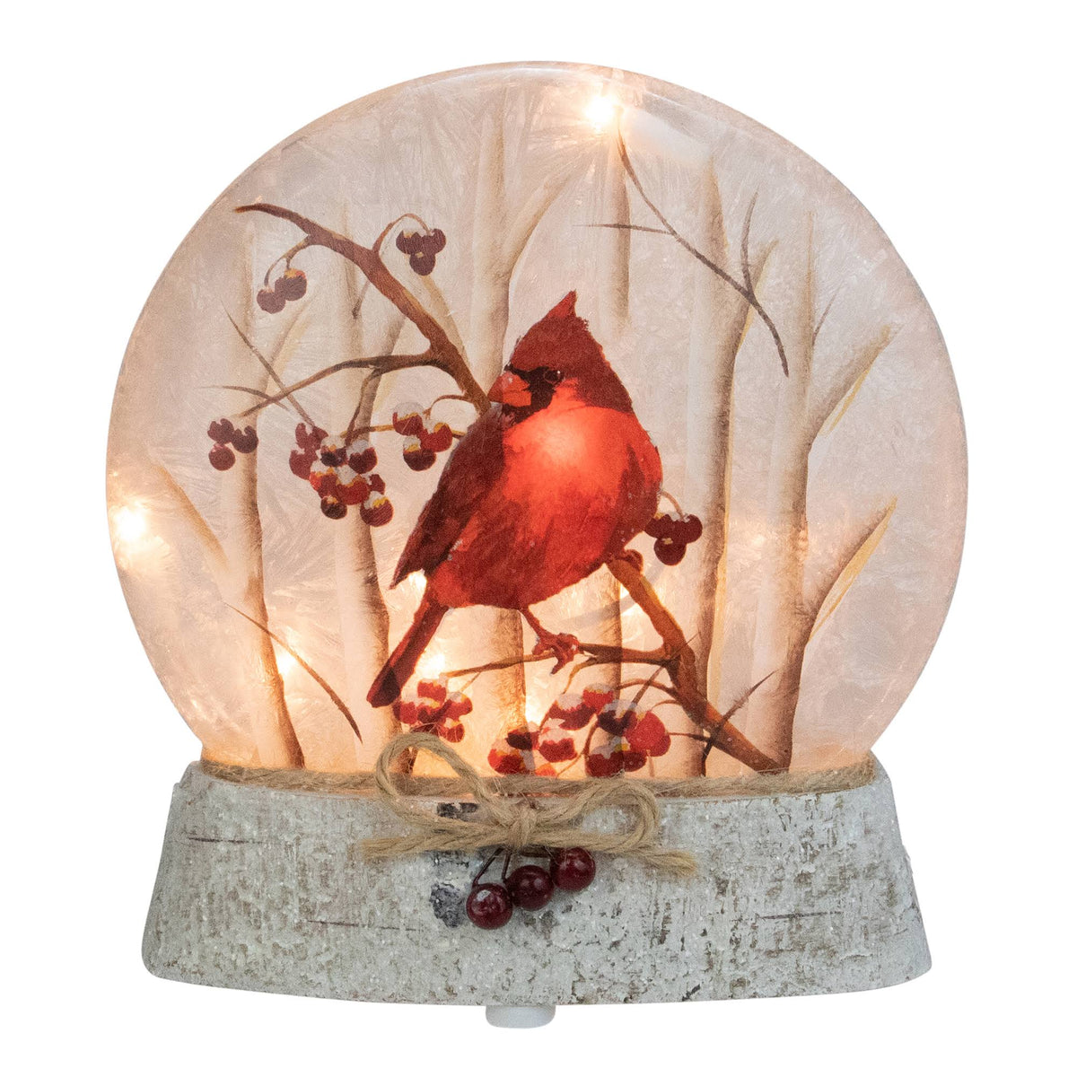 8x22 Brown and Red Lighted Christmas Tabletop Decoration P73174