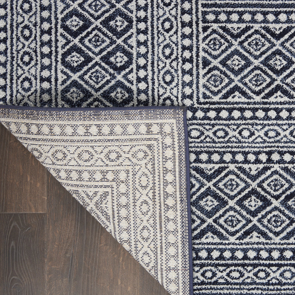 Navy Grey 8'6" x 12' Area Rug E672