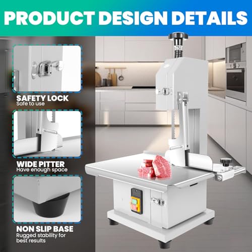 1500W Electric Bone Saw with Stainless Steel Workbench, 8 Saw Blades P1329