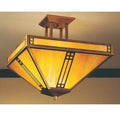 Semi Flush Mount Slate Amber Mica V503