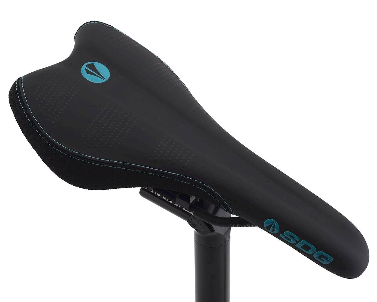 Turquoise Black Saddle with Ti-Alloy Rails X178