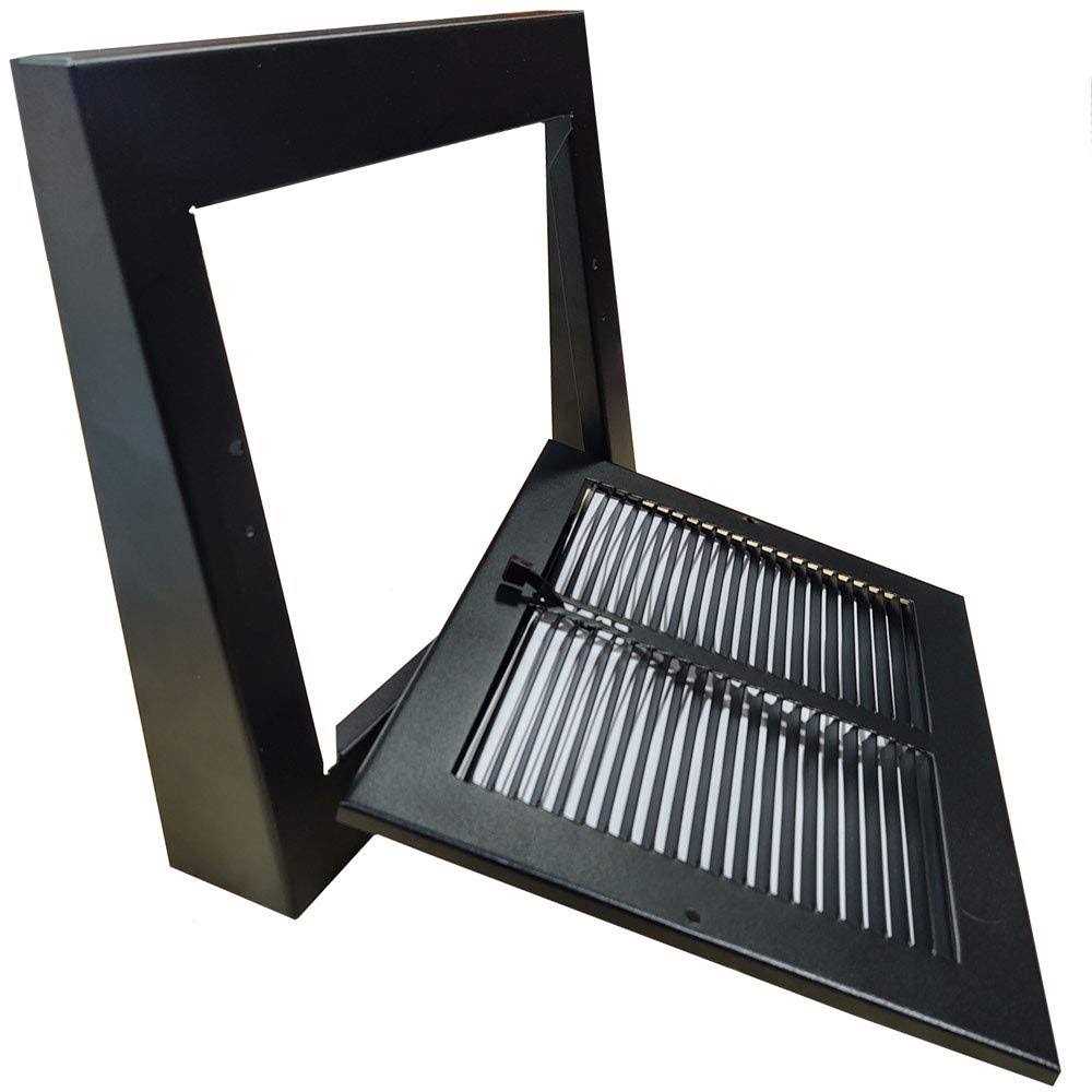 15 x 12 Black Gravity Baseboard Register K782