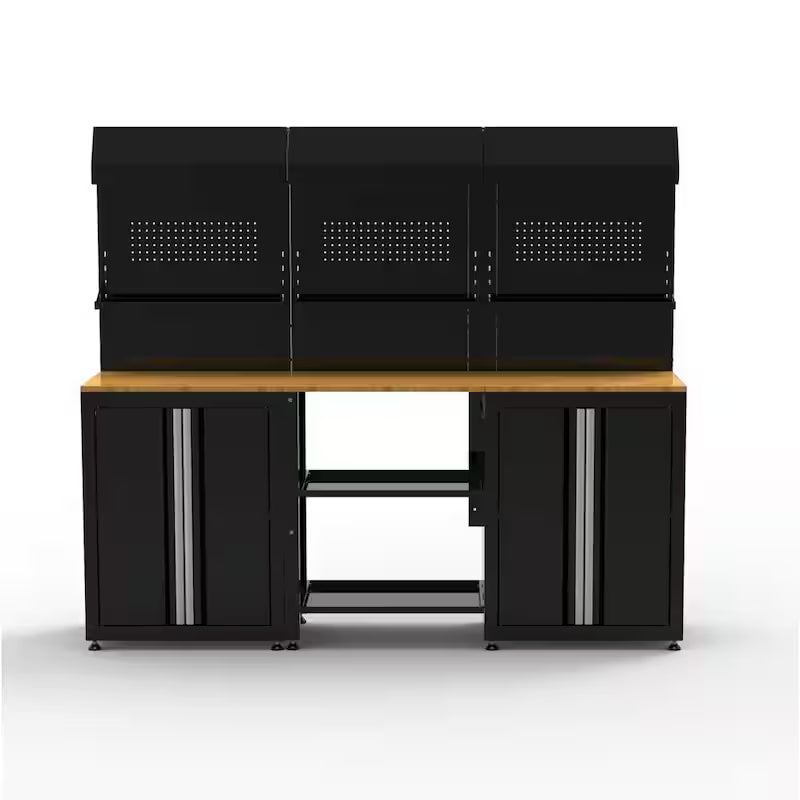 2-Piece Steel Garage Workstation in Black X667913