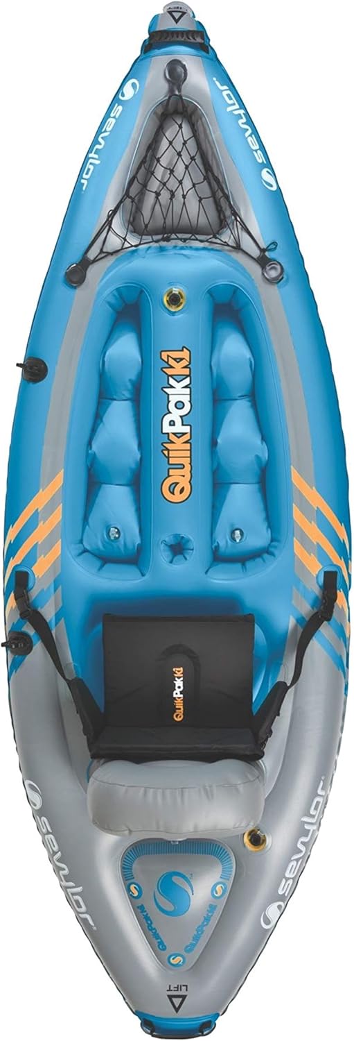 1-Person Inflatable Kayak with Hand Pump & Paddle F732065