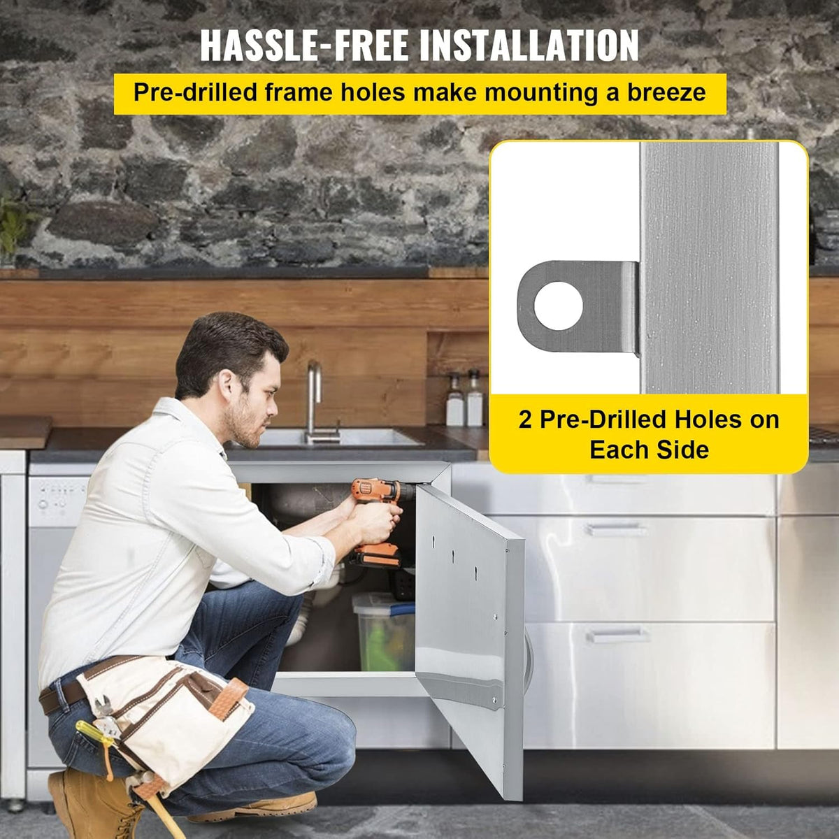 Stainless Steel BBQ Access Door 20W x 14H Inch G412009