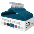 50 Pack Black Rubber Coated Plastic Hangers G105