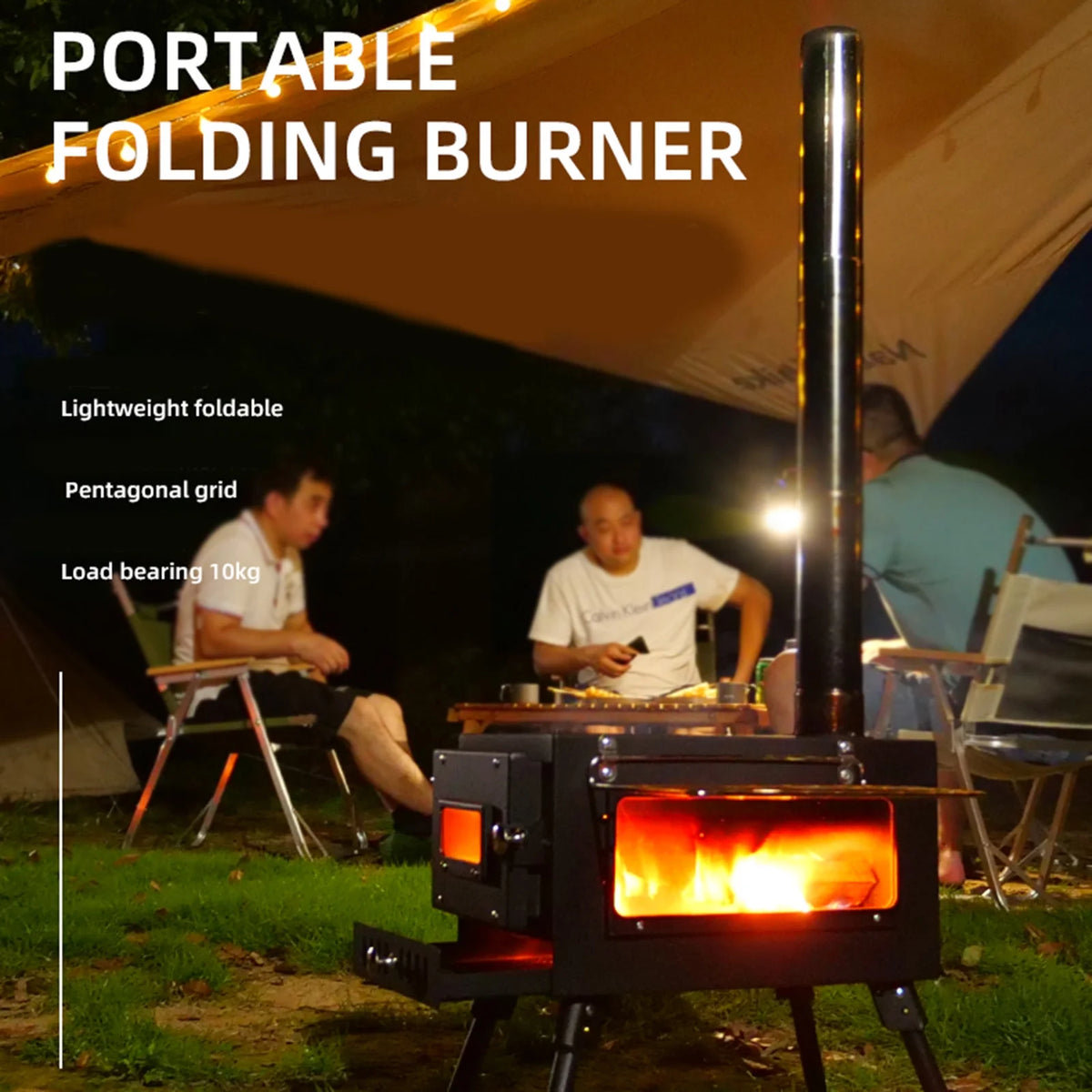 Outdoor Wood Burning Stove with Pipe V402