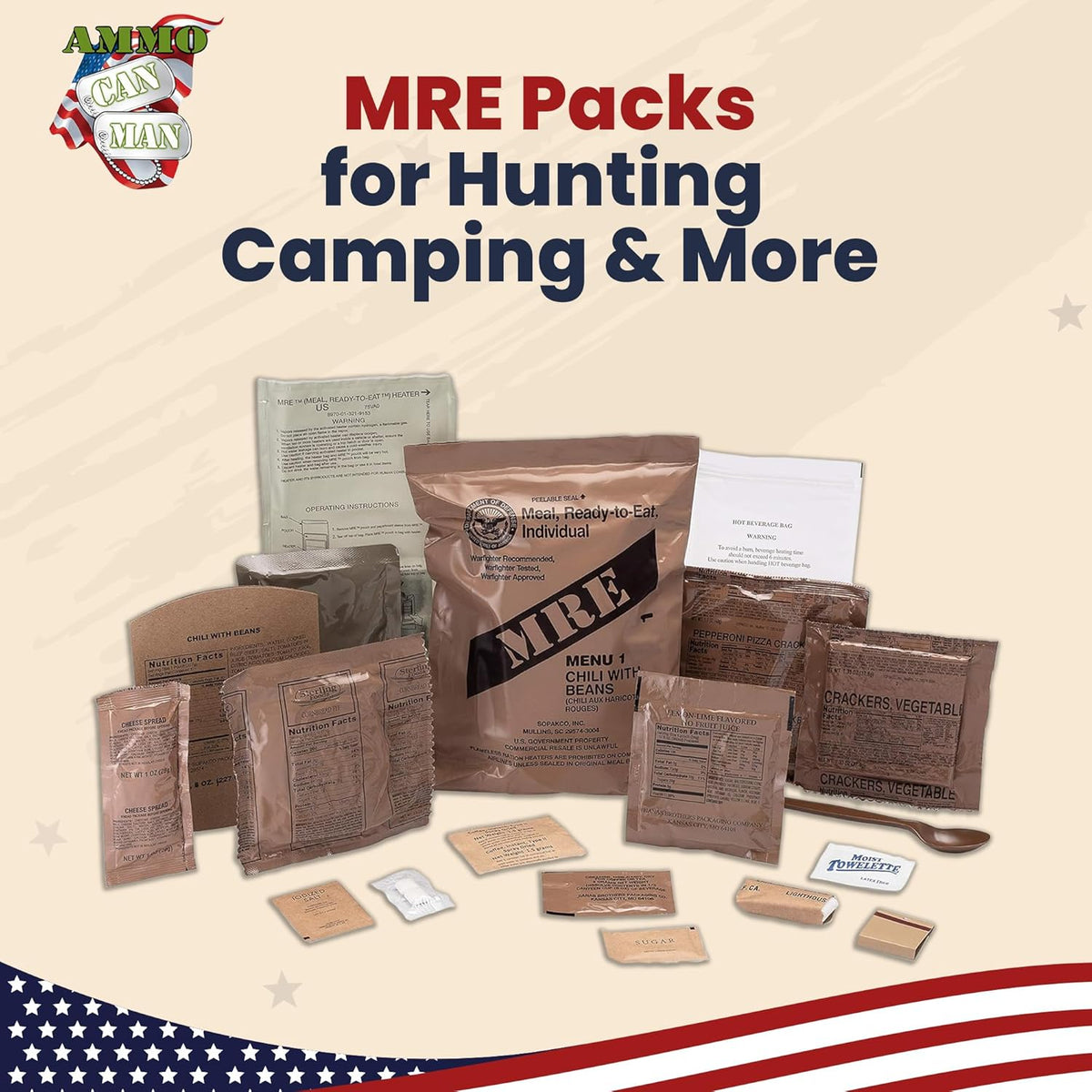 12ct US Military Surplus MRE Meals Ready to Eat Y7276