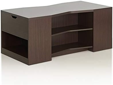 Modern Wood Multi Shelf Coffee Table in Walnut M6278