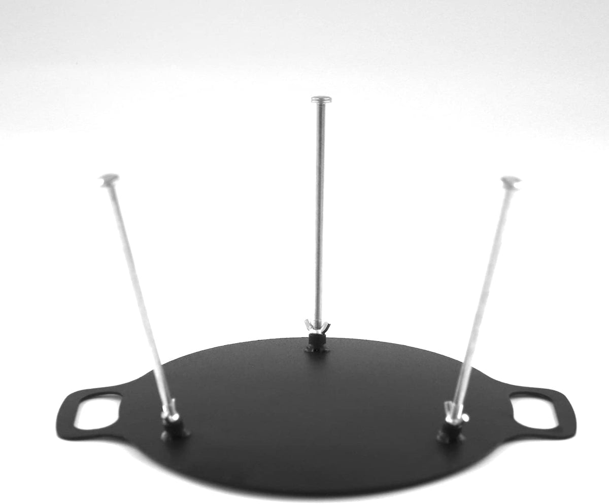 15 Inch Pre-seasoned Reversible Cast Iron Griddle Pan with Detachable Legs Y535232