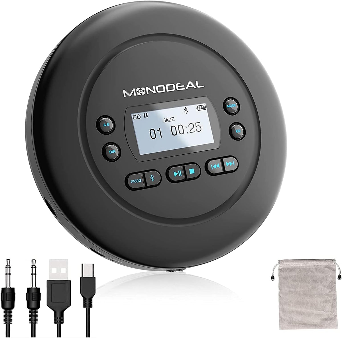 Bluetooth CD Player with Headphones, Pack of 2 N189