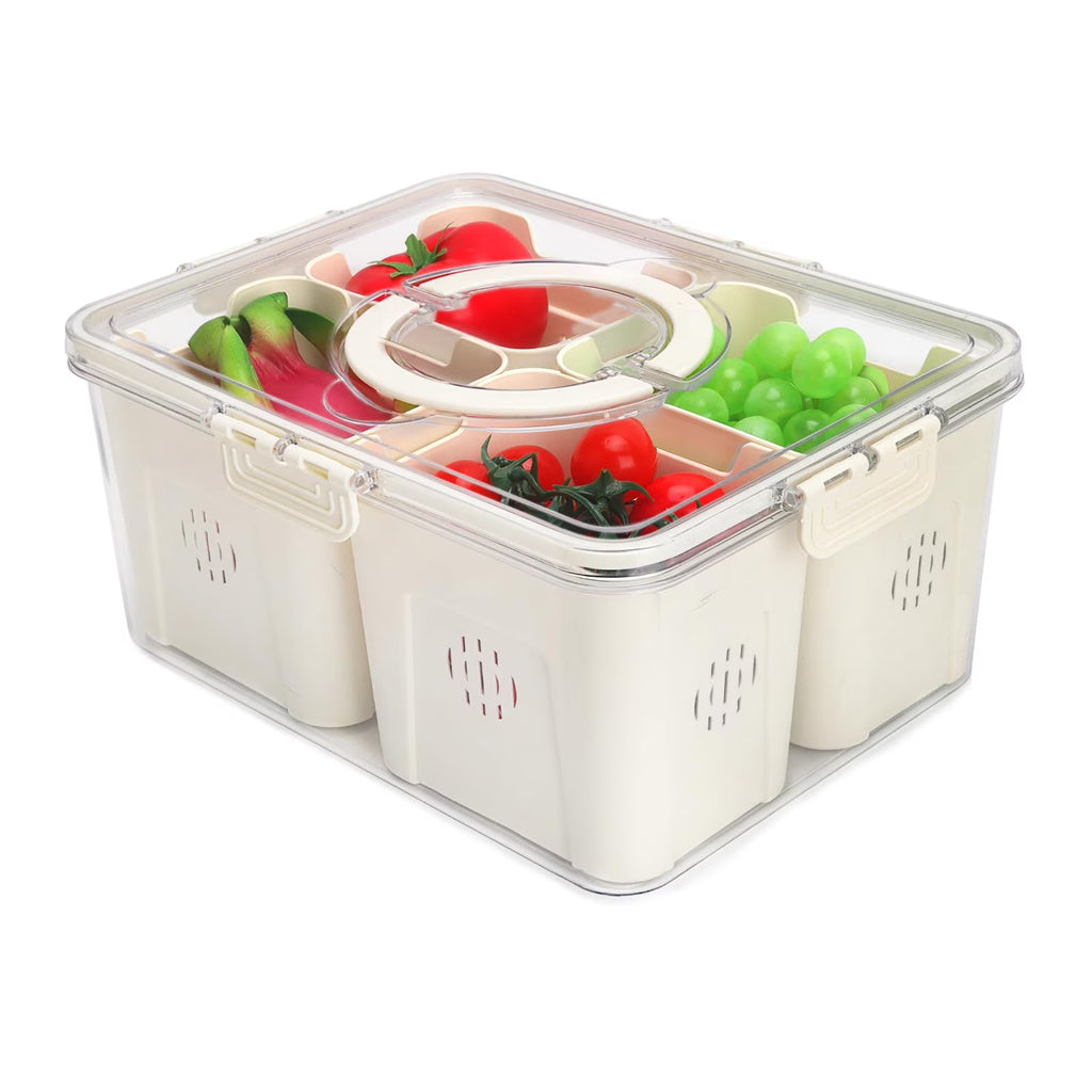 Storage Containers with Lid and Handle, 4 Removable Colanders N88577