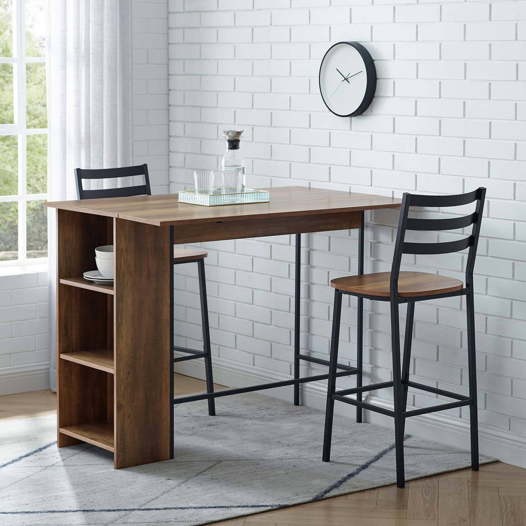 3 Piece Drop Leaf Counter Table Set Q371420