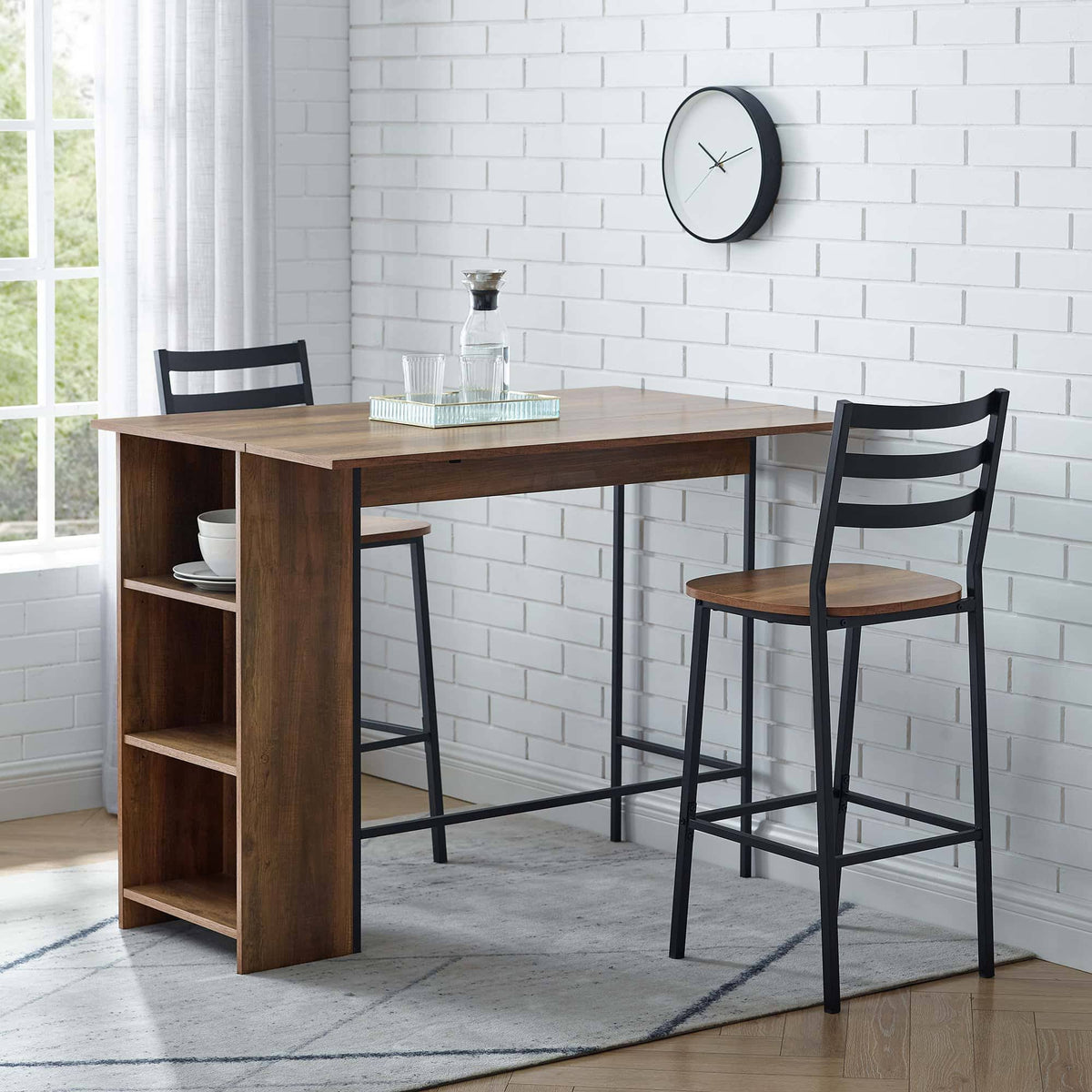 3 Piece Drop Leaf Counter Table Set Q371420