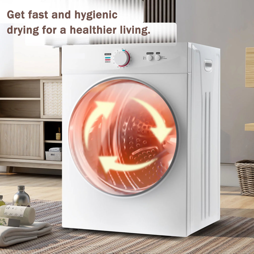 1020W 1.41cu ft Portable Front Load Electric Clothes Dryer with Stainless Steel Tub C39960