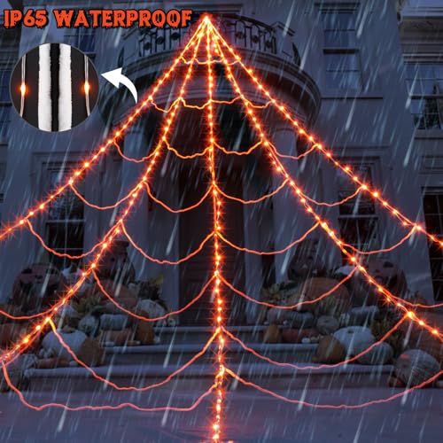 250 LED Purple Spider Web Lights with 8 Modes R164