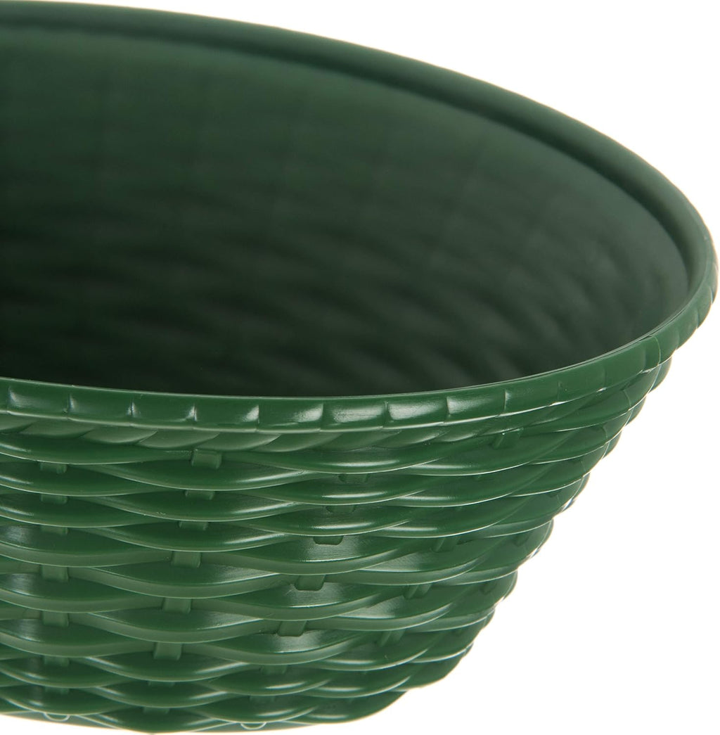 Oval Serving Basket, 9" x 6", Green, Pack of 12 O52877